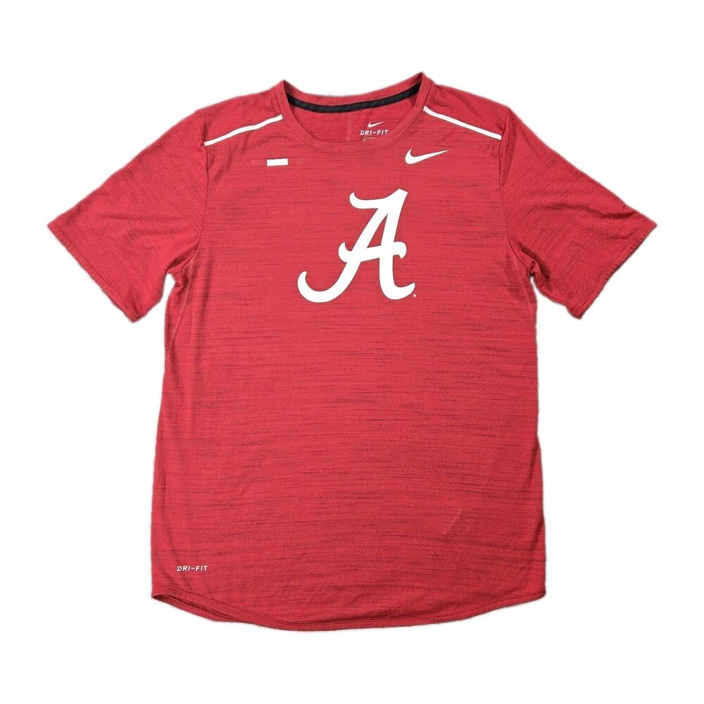 Nike DriFIT Alabama Crimson Tide T Shirts Mens Medium NCAA SEC Red